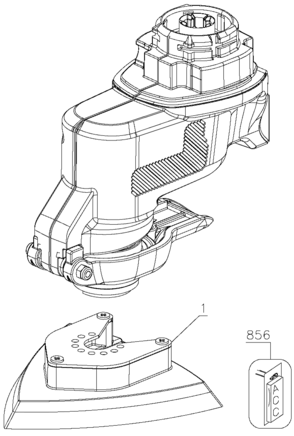 Default Diagram and Parts List for BDCMTO Type 1 Black and Decker Multi-Tool